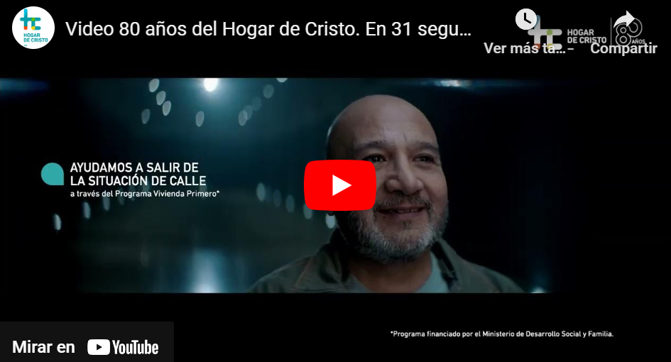  80 años del Hogar de Cristo: En 31 segundos te explicamos nuestra causa